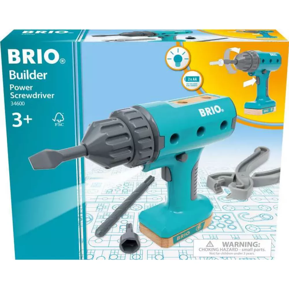 BRIO Builder akkus játék csavarhúzó LED világítással