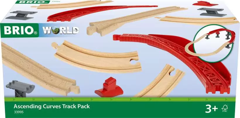 BRIO World Emelkedő kanyar pálya készlet
