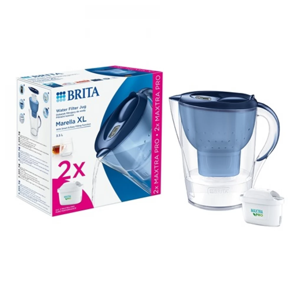 BRITA 1052786 Marella XL Vizszűrő kancsó 3.5 l kék + 2 db MX Pro