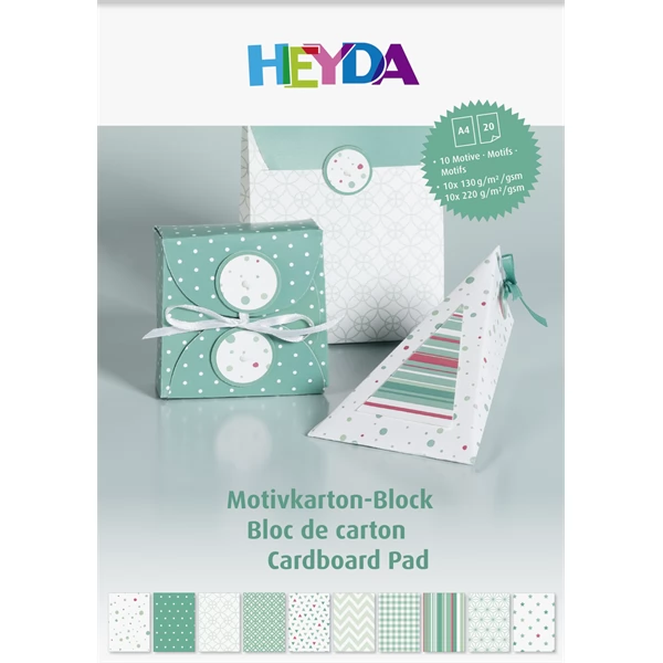 BRUNNEN Heyda A4 20 lapos kartonlap szett türkiz-menta