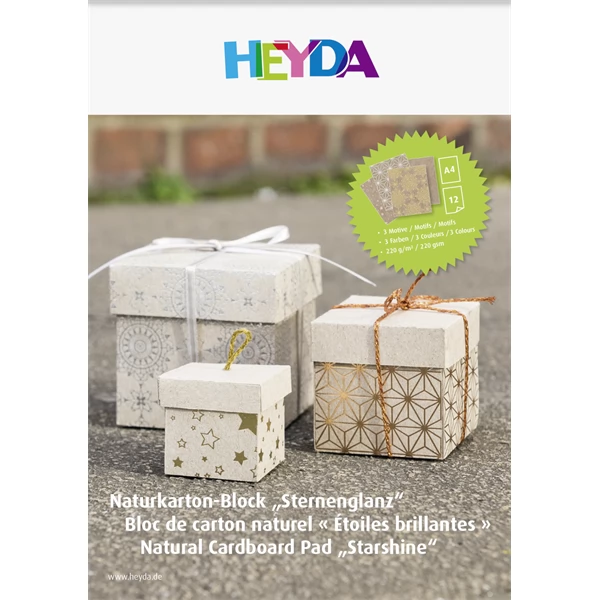 BRUNNEN Heyda Star A4 12 lapos kartonlap szett natúr