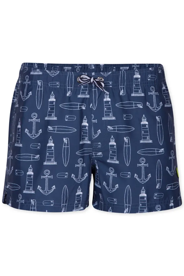 BUDMIL Beach short Női XS s.kék-fehér