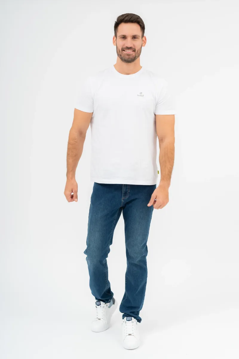 BUDMIL Egyenes szárú farmernadrág Férfi 38/34 szürkés kék