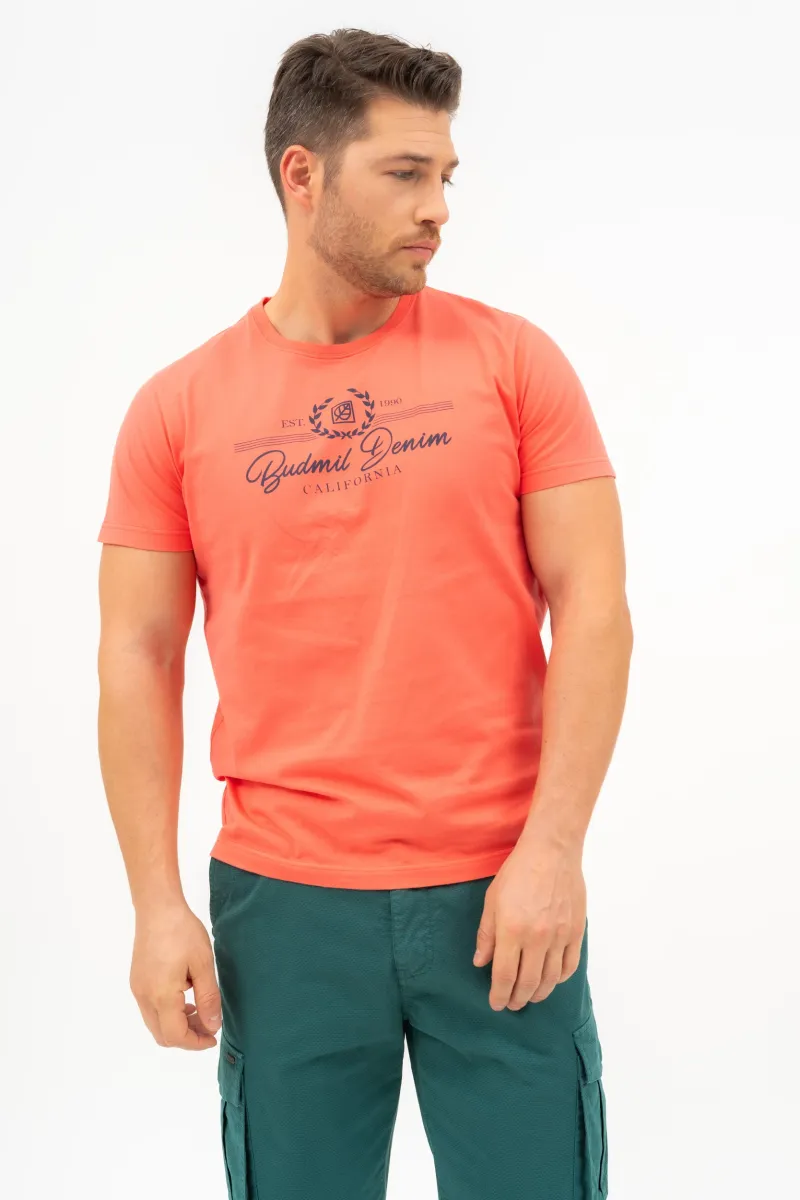 BUDMIL modern fit póló Férfi L barack 20300444-001251-0499