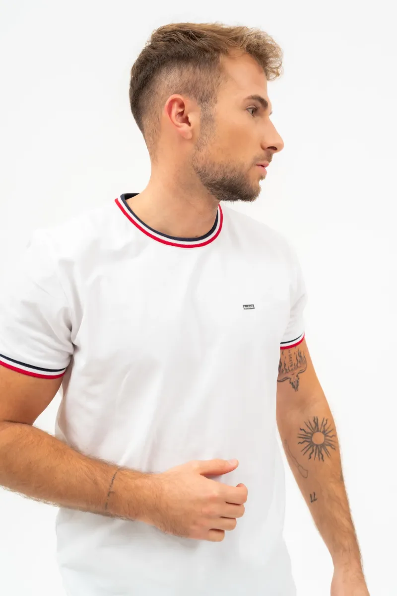 BUDMIL modern fit póló Férfi L fehér 20310110-001251-0499