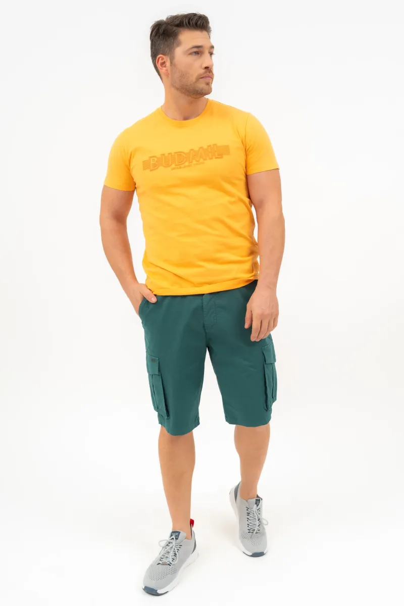 BUDMIL modern fit póló Férfi L sárga 20300443-004251-0499