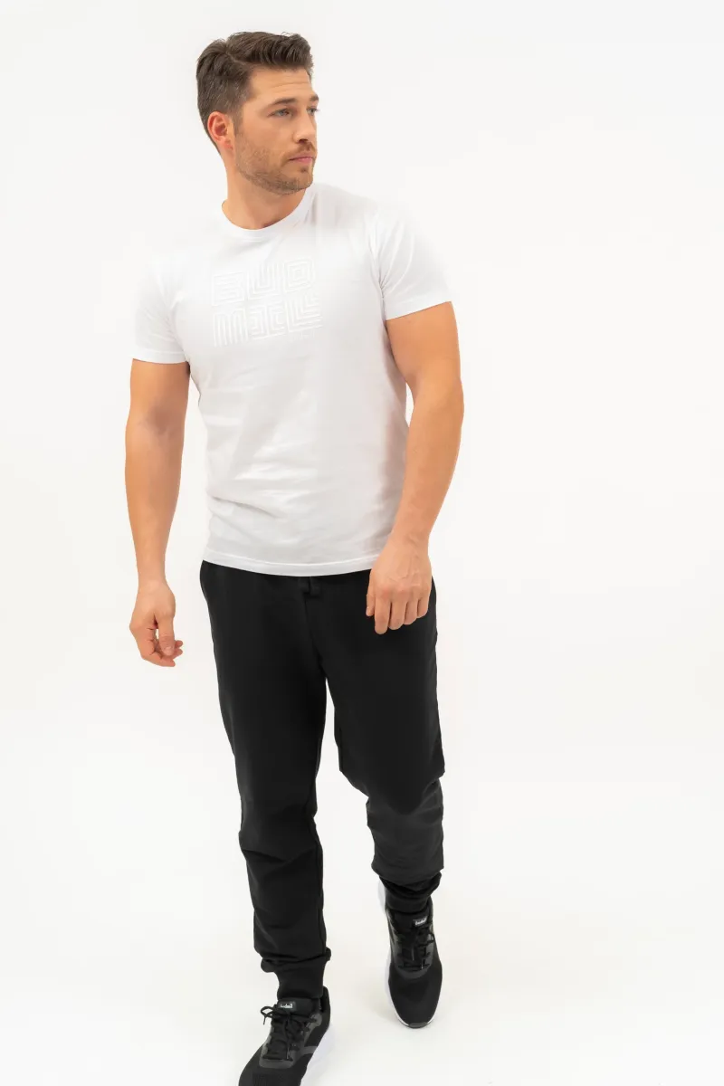 BUDMIL modern fit póló Férfi M fehér 20300443-001251-0399