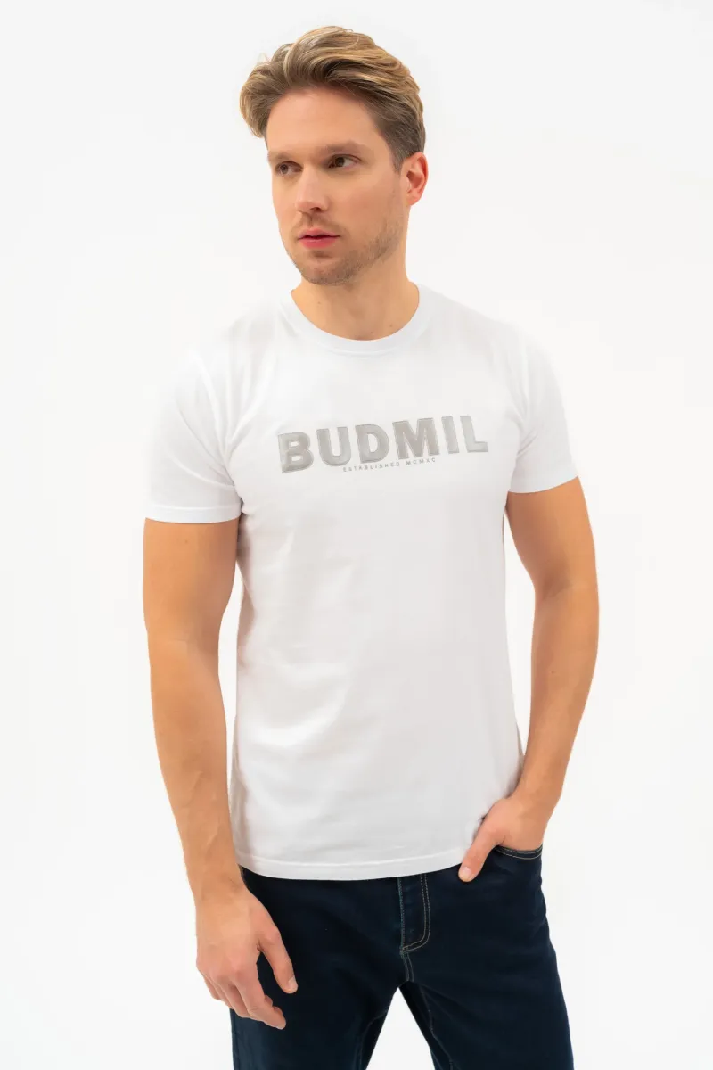 BUDMIL modern fit póló Férfi S fehér 20300443-002251-0299