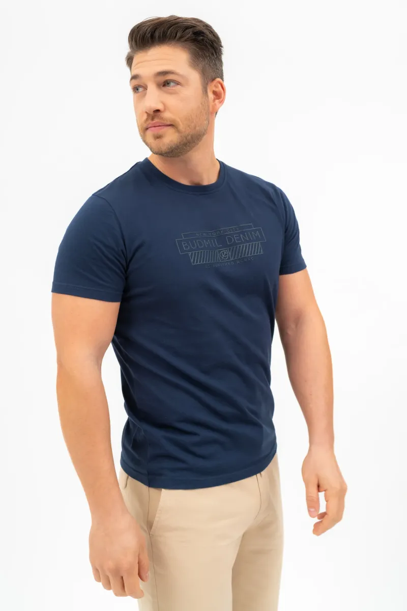 BUDMIL modern fit póló Férfi S s.kék 20300443-007251-0299