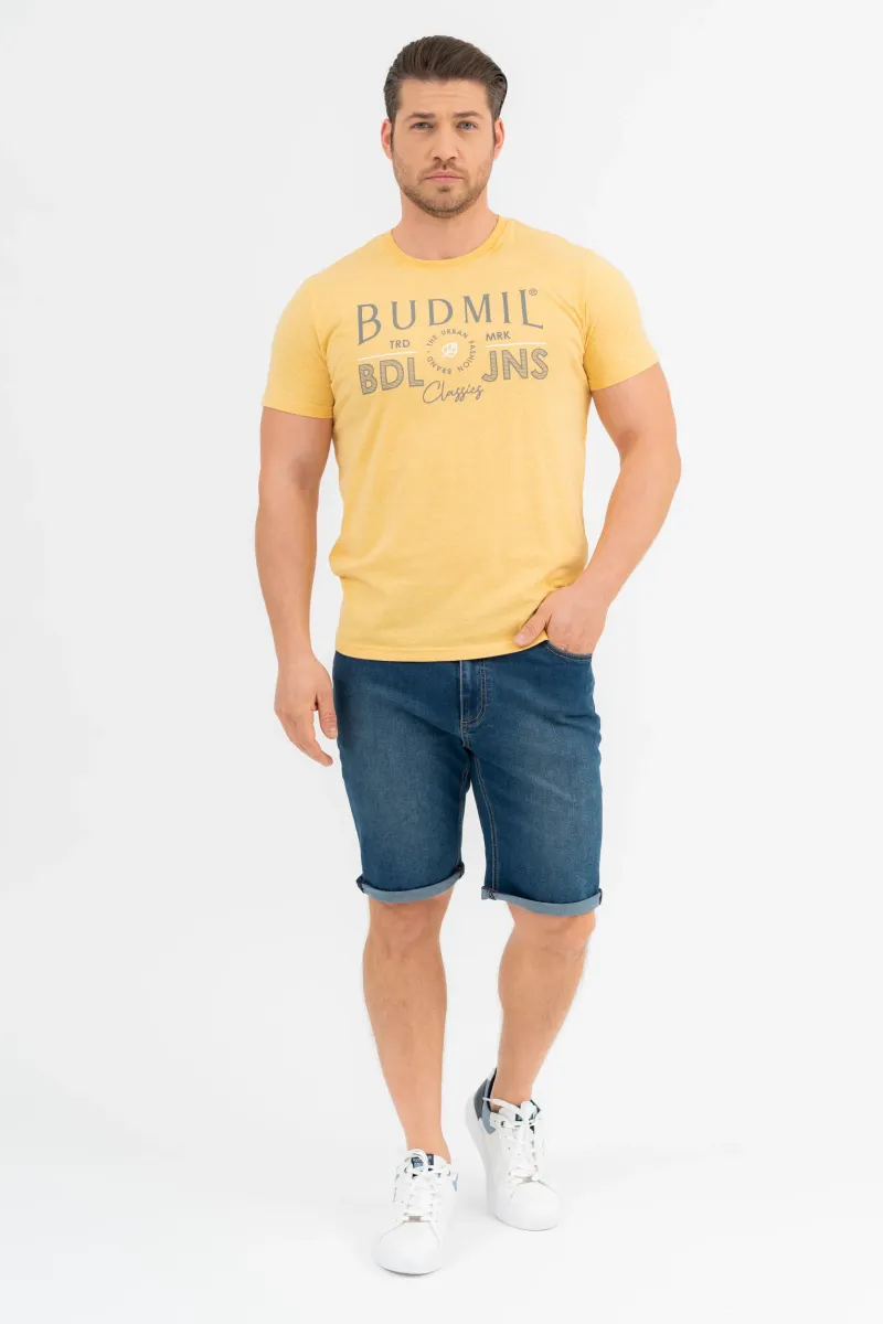 BUDMIL modern fit póló Férfi S sárga
