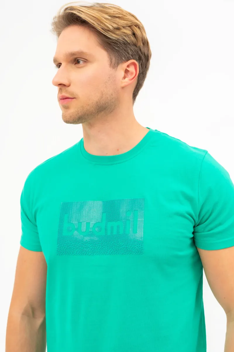 BUDMIL modern fit póló Férfi S zöld 20300443-005251-0299