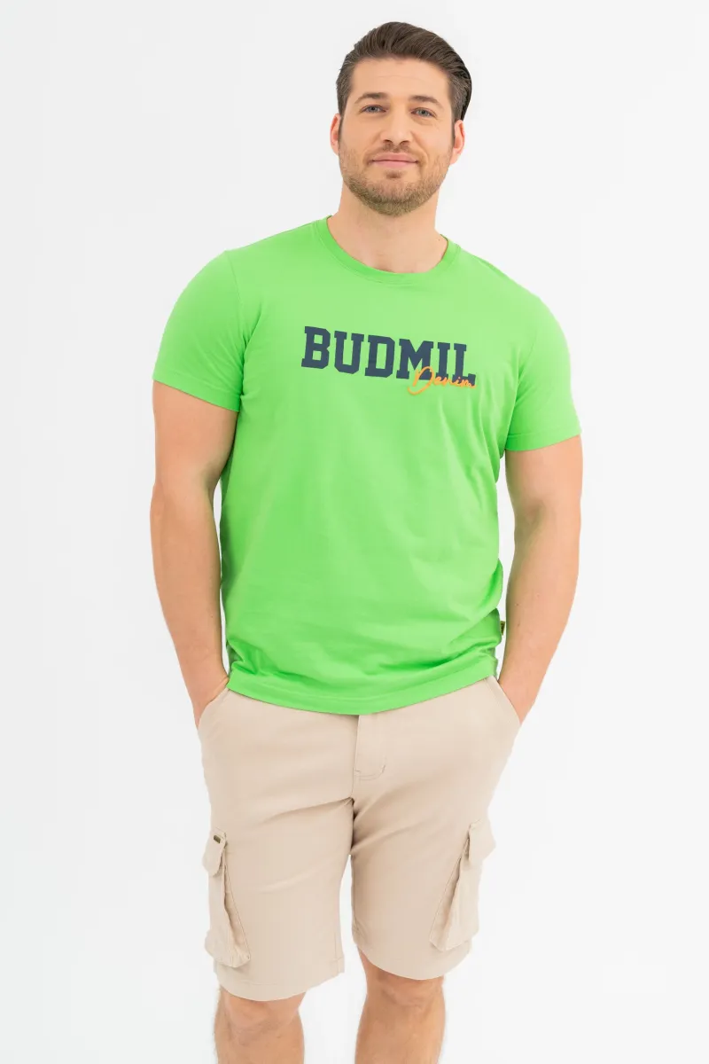 BUDMIL modern fit póló Férfi S zöld
