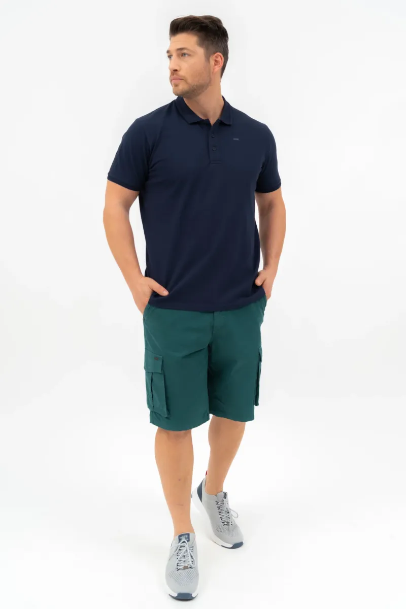 BUDMIL regular fit galléros póló Férfi M s.kék 20730270-004251-0399
