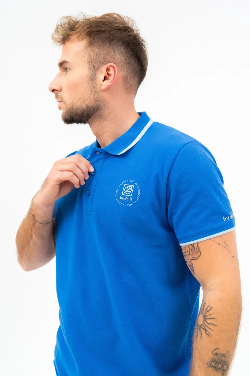 BUDMIL regular fit galléros póló Férfi XXL királykék 20730262-001251-0699
