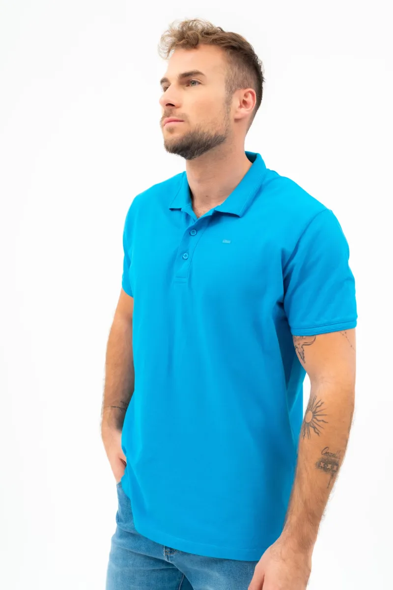 BUDMIL regular fit galléros póló Férfi XXL türkiz 20730270-002251-0699
