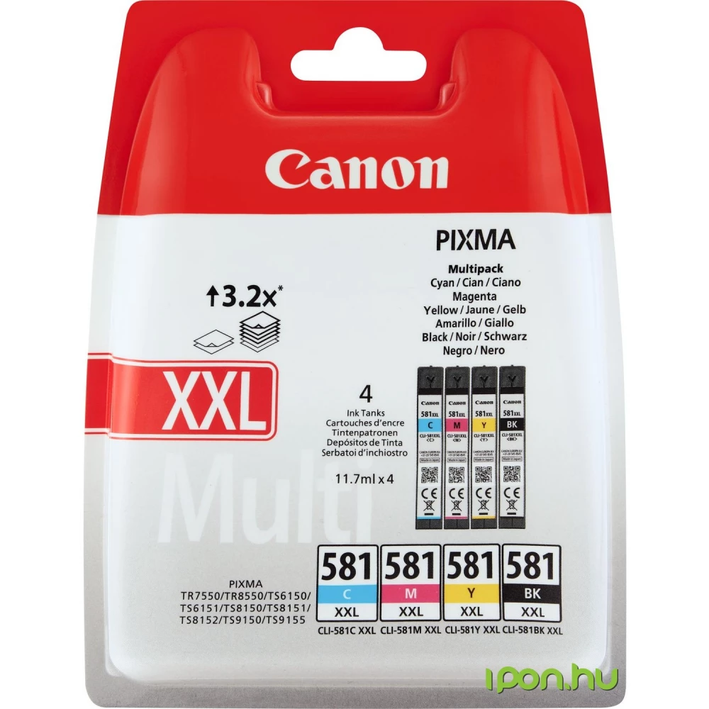 CANON CLI-581 MULTI XXL SEC EREDETI