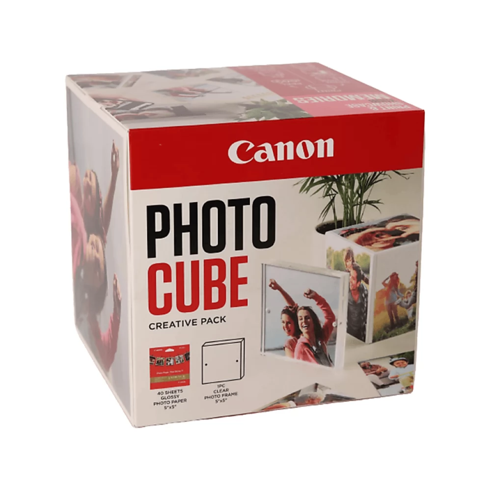 CANON Photo Cube Creative Pack 13x13 Képkeret - Fehér/Rózsaszín
