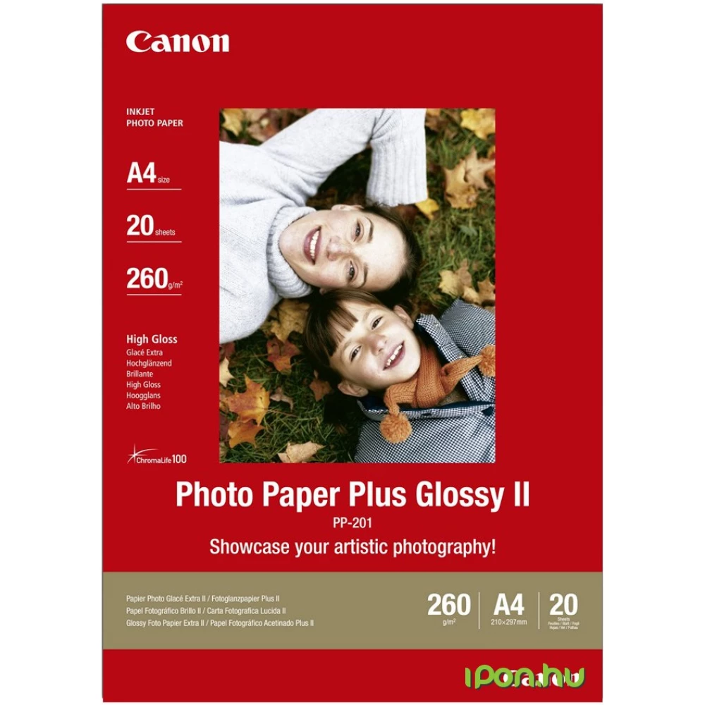 CANON PP-201 fényes fotópapír 13cm x 18cm (20 lap)