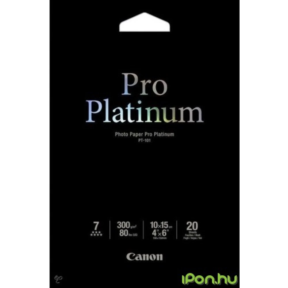 CANON PT-101 Pro Platinum fényes fotópapír 10 x 15 cm (20 lap)