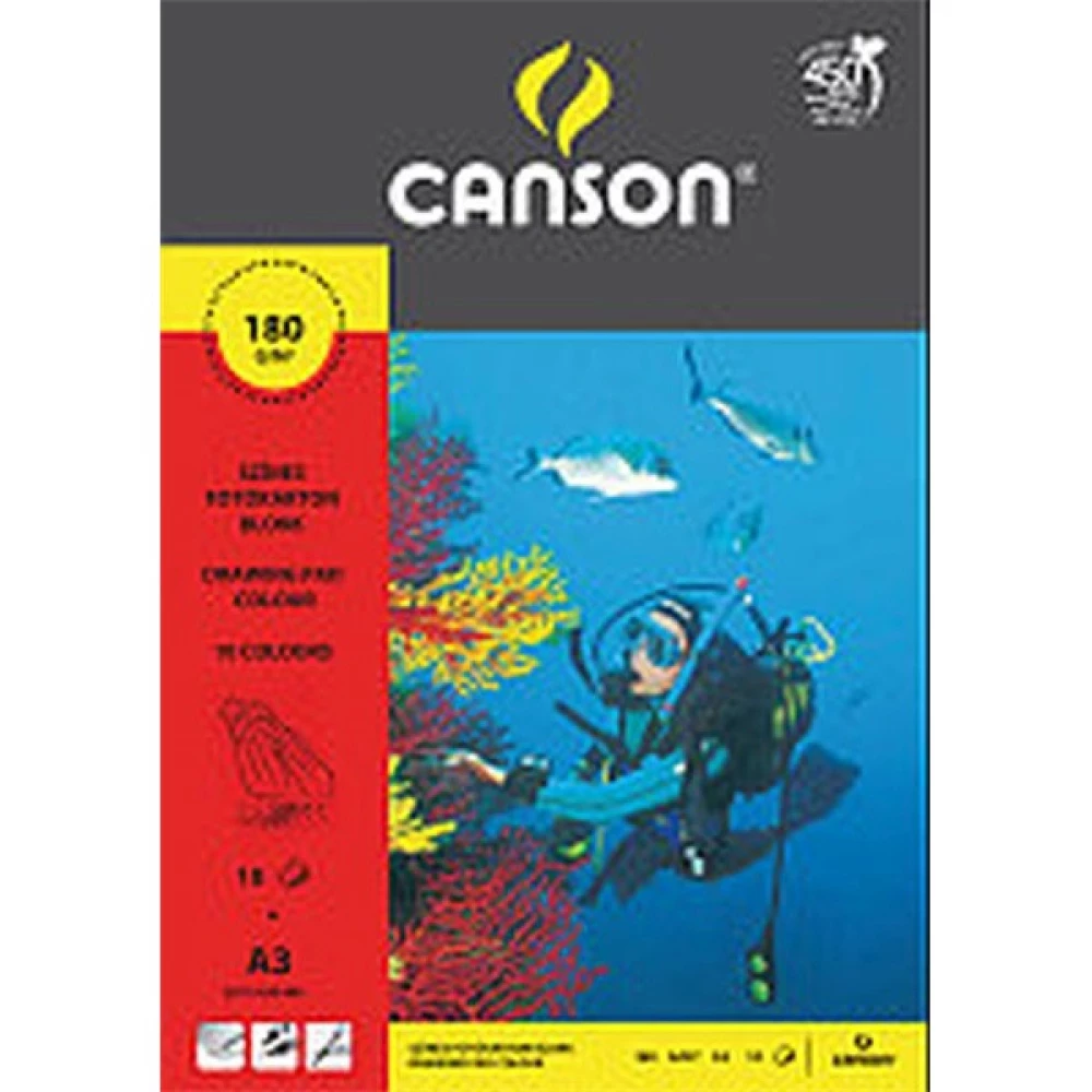 CANSON A4 10ív búvár színes fotókarton blokk