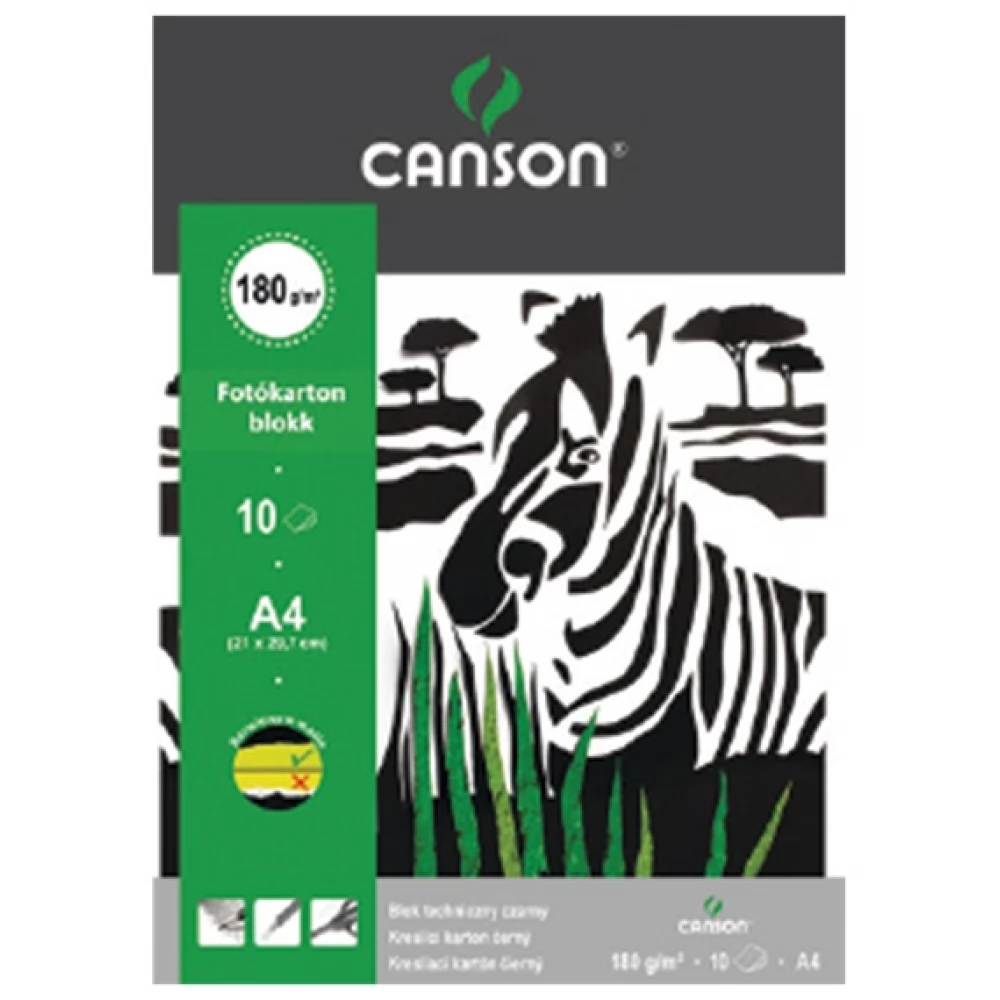 CANSON A4 10ív gördeszkás fekete fotókarton blokk