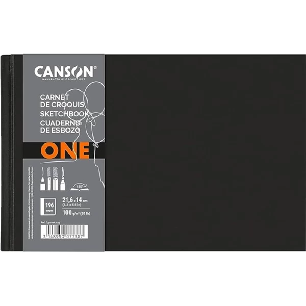 CANSON One rajzpapírfüzet 21.6x14cm fekvő 100g ragasztott fehér