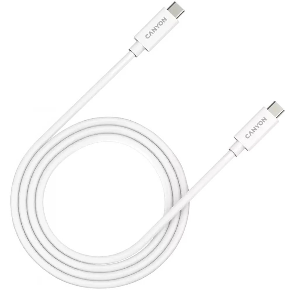 CANYON USB 4.0 Type C Összekötő Fehér 1m CNS-USBC44W