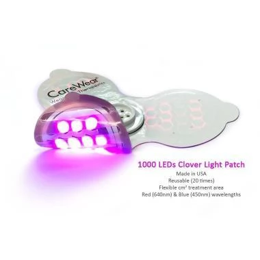 CAREWEAR Újrahasználható Led fénytapasz lóhere alakú