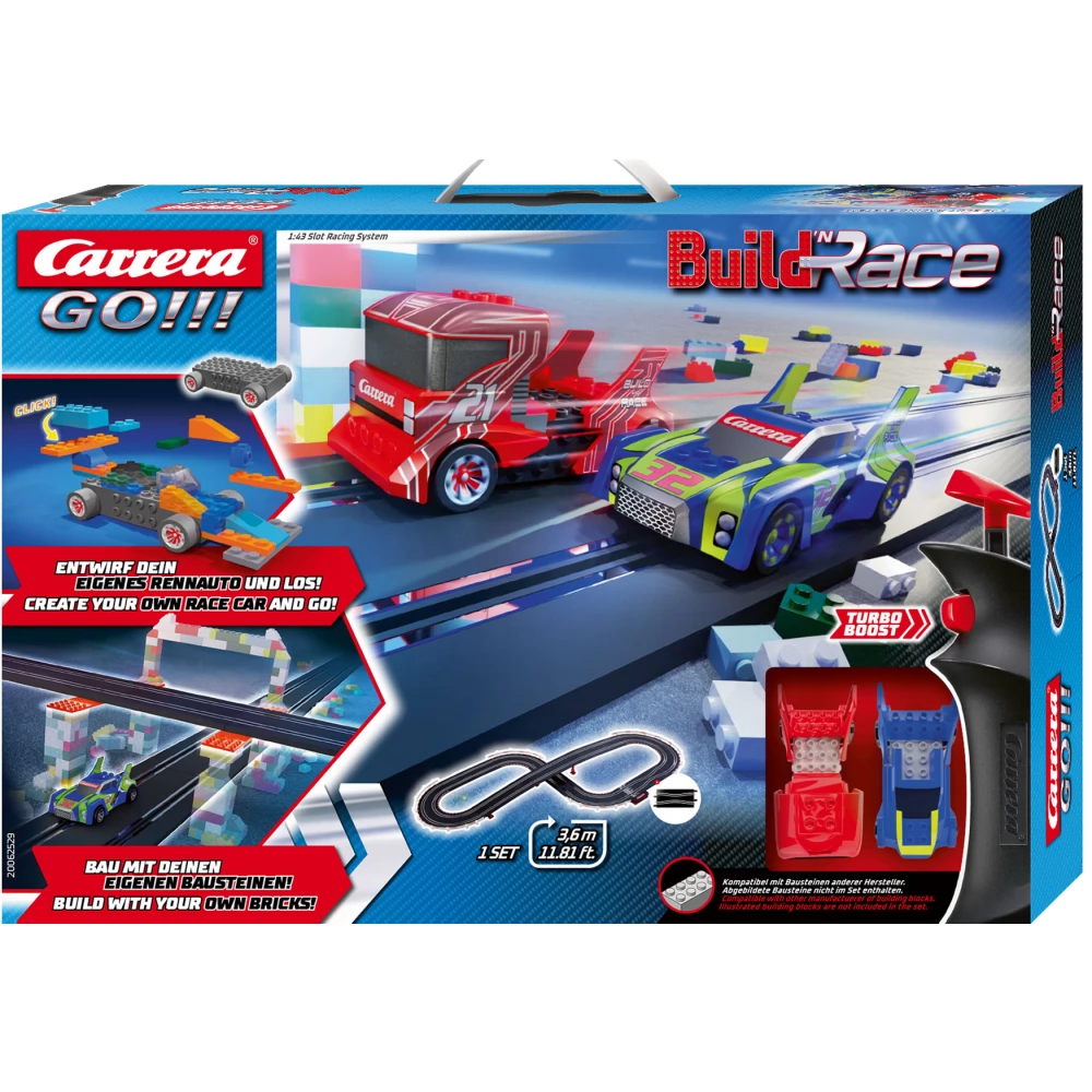 CARRERA-TOYS GO!!! Build n Race 3.6 pálya készlet 2 darab kocsival