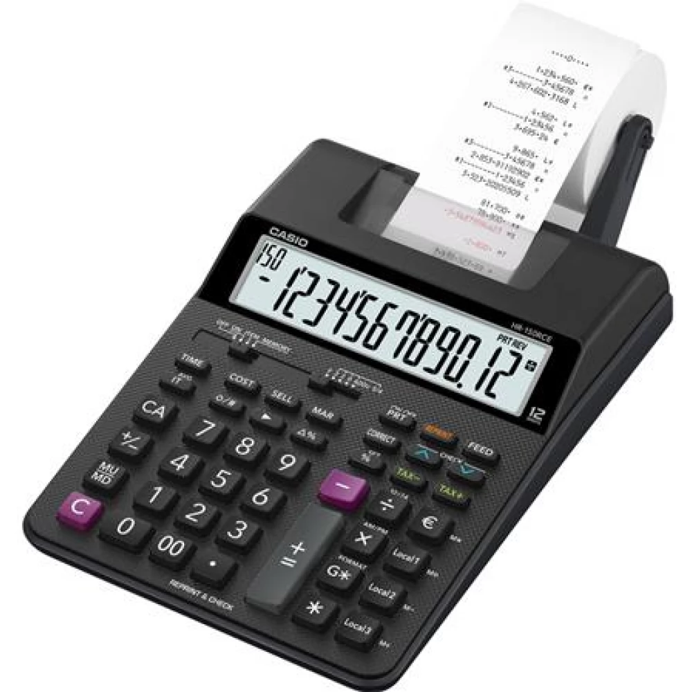CASIO HR-150RCE Számológép szalagos 12 számjegy 2 színű nyomtató