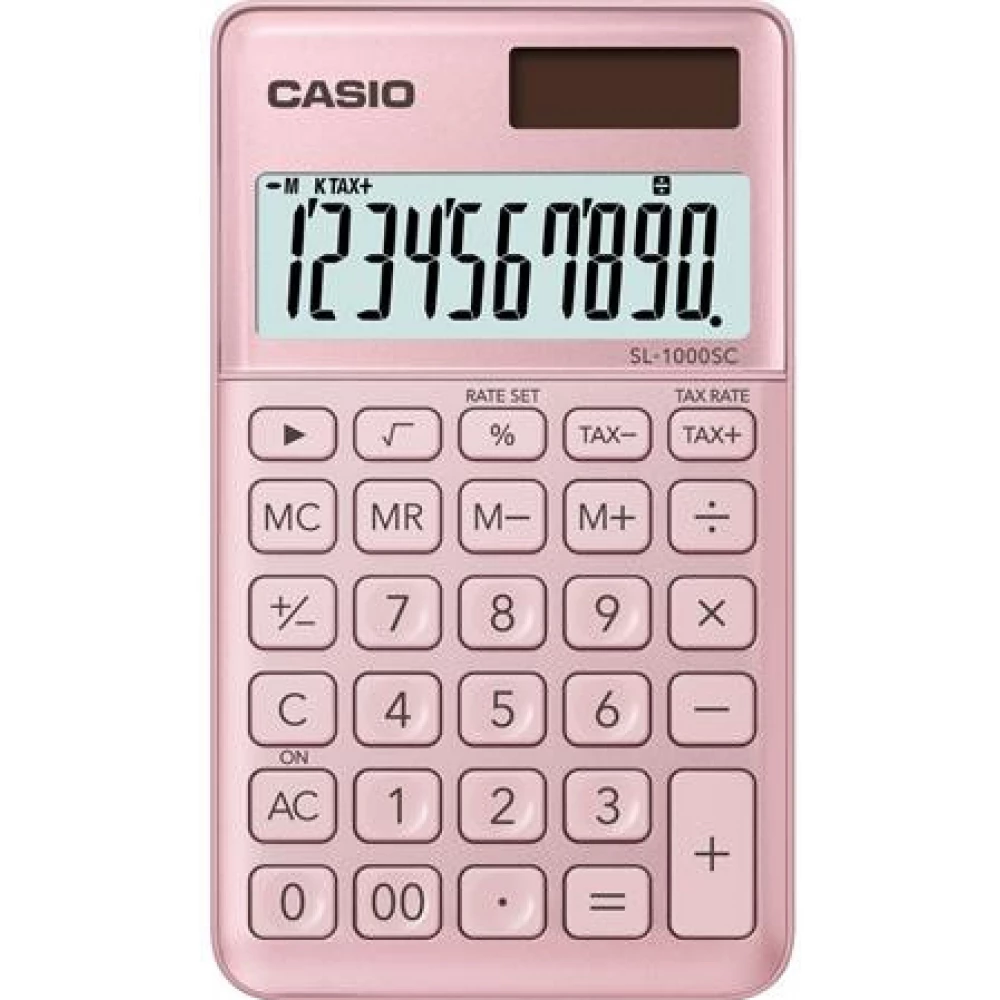 CASIO SL 1000 zsebszámológép világos rózsaszín