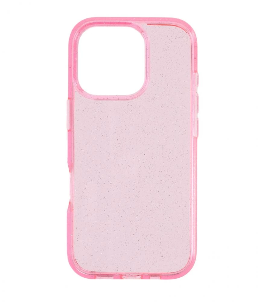 CELLECT Csillámos szilikon hátlap Iphone 16 Pro rózsaszín