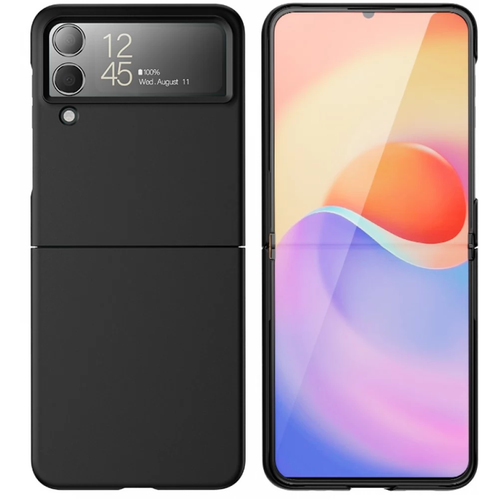 CELLECT Gumírozott PC hátlaptok Samsung Galaxy Z Flip 4 fekete