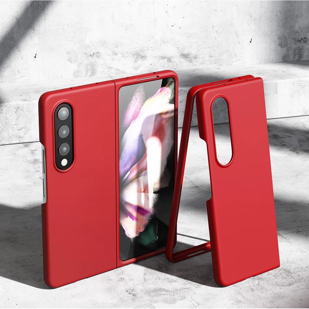 CELLECT Gumírozott PC hátlaptok Samsung Galaxy Z Fold 4 piros