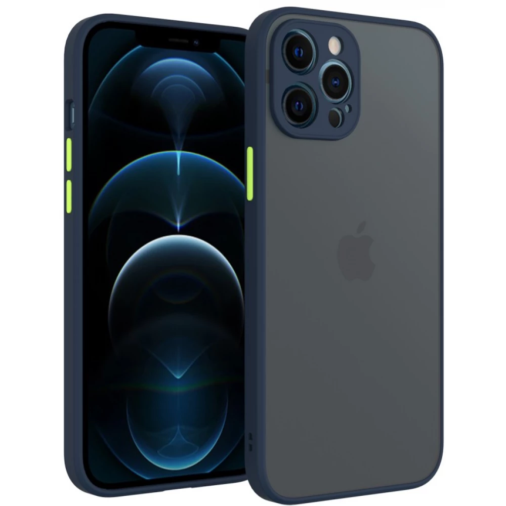CELLECT Műanyag matt tok iPhone 12 kék-zöld