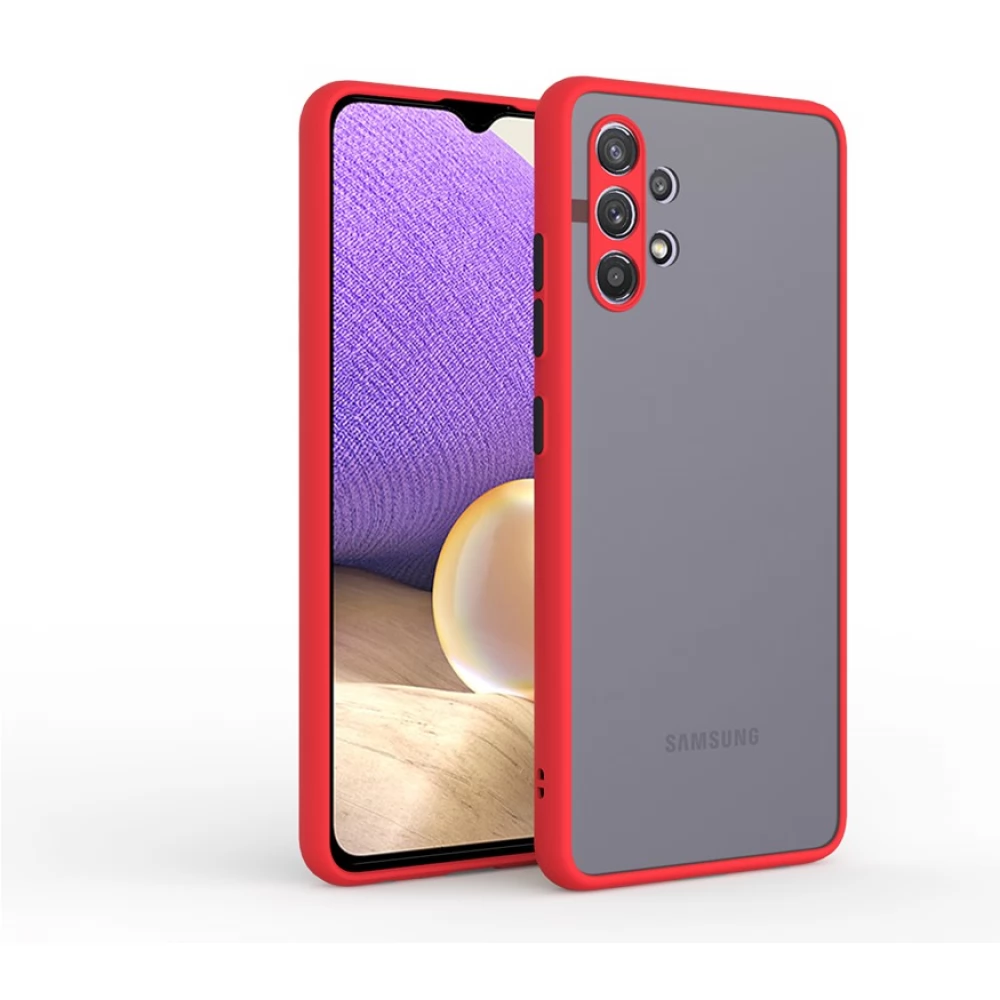 CELLECT Műanyag matt tok iPhone 15 Plus piros-fekete