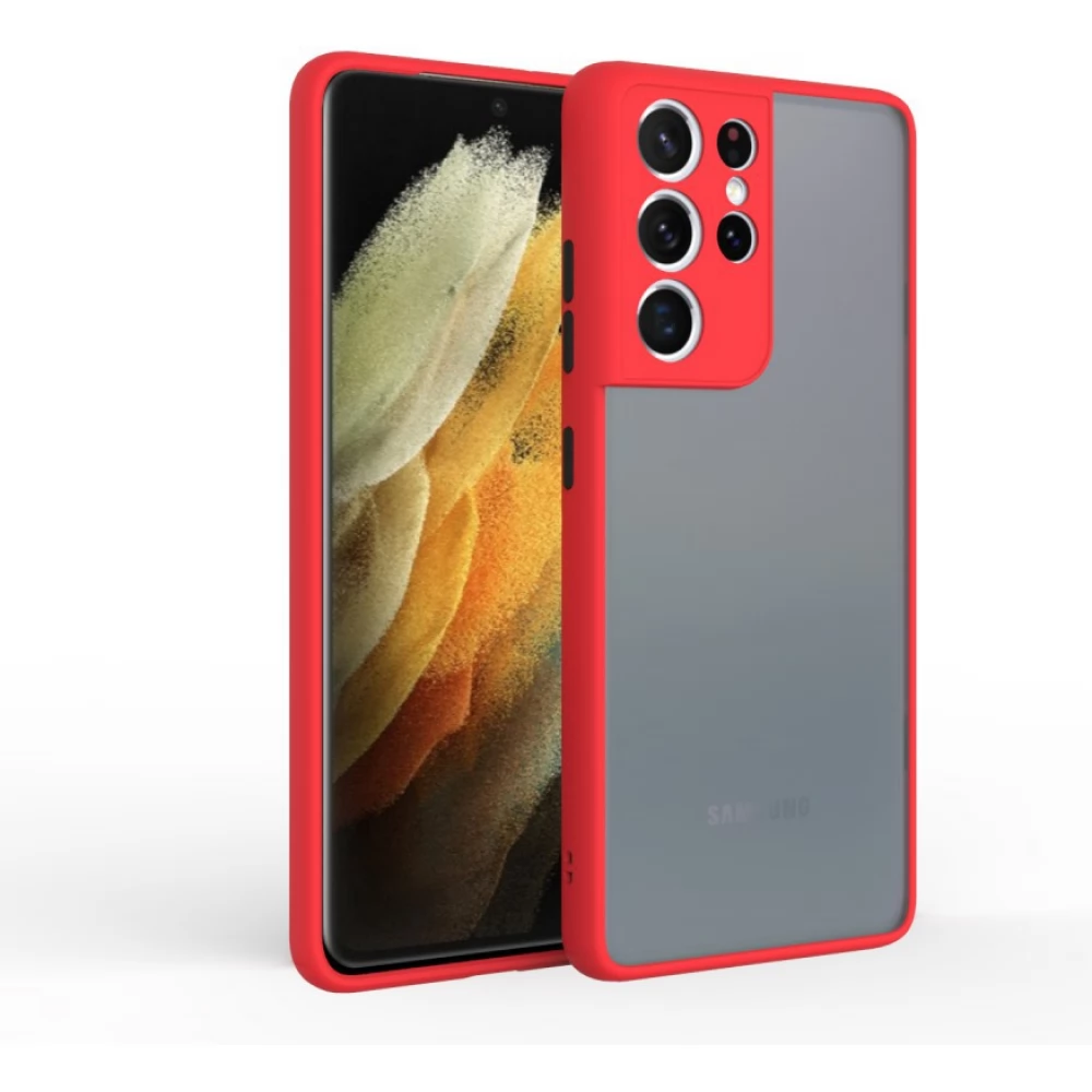 CELLECT Műanyag matt tok Xiaomi Poco M4 Pro piros-fekete