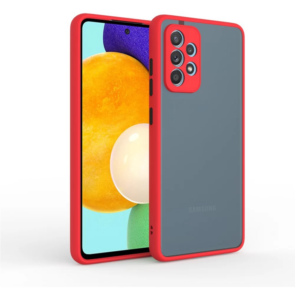 CELLECT Műanyag matt tok Xiaomi Redmi 10 piros-fekete