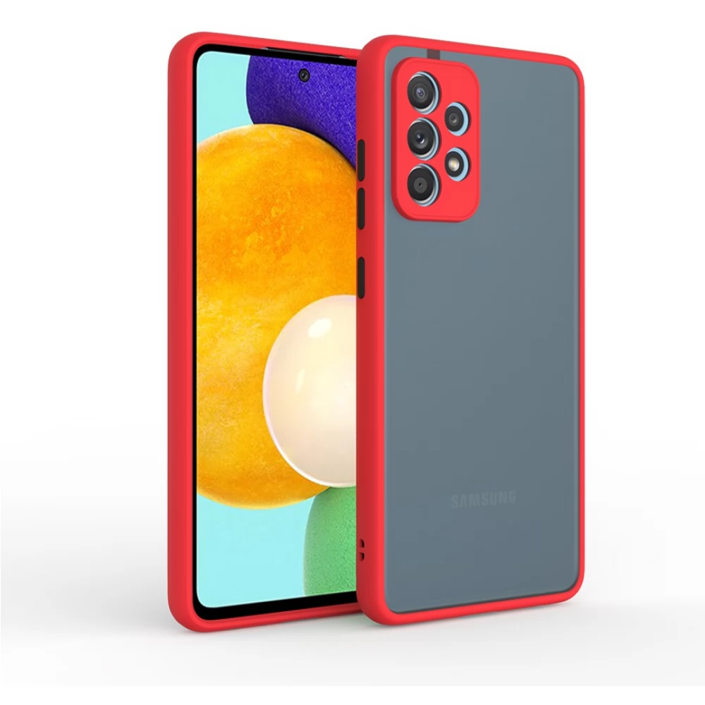 CELLECT Műanyag matt tok Xiaomi Redmi Note 11 4G piros-fekete