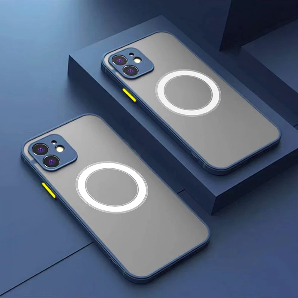 CELLECT Mágneses műanyag matt tok iPhone 15 Pro Max kék-zöld