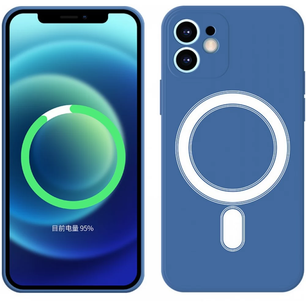 CELLECT Mágneses szilikon tok iPhone 13 Pro kék