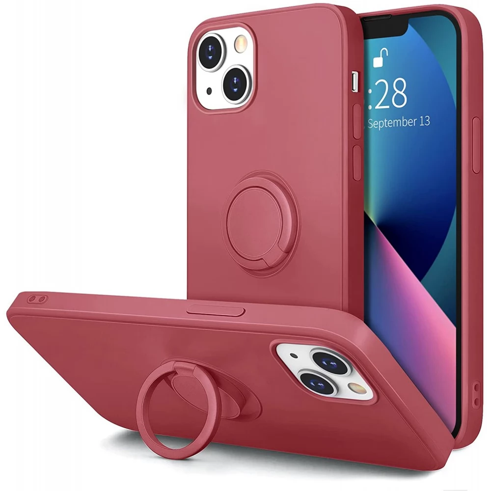 CELLECT Szilikon tok gyűrűvel iPhone 12 Pro Max mályva