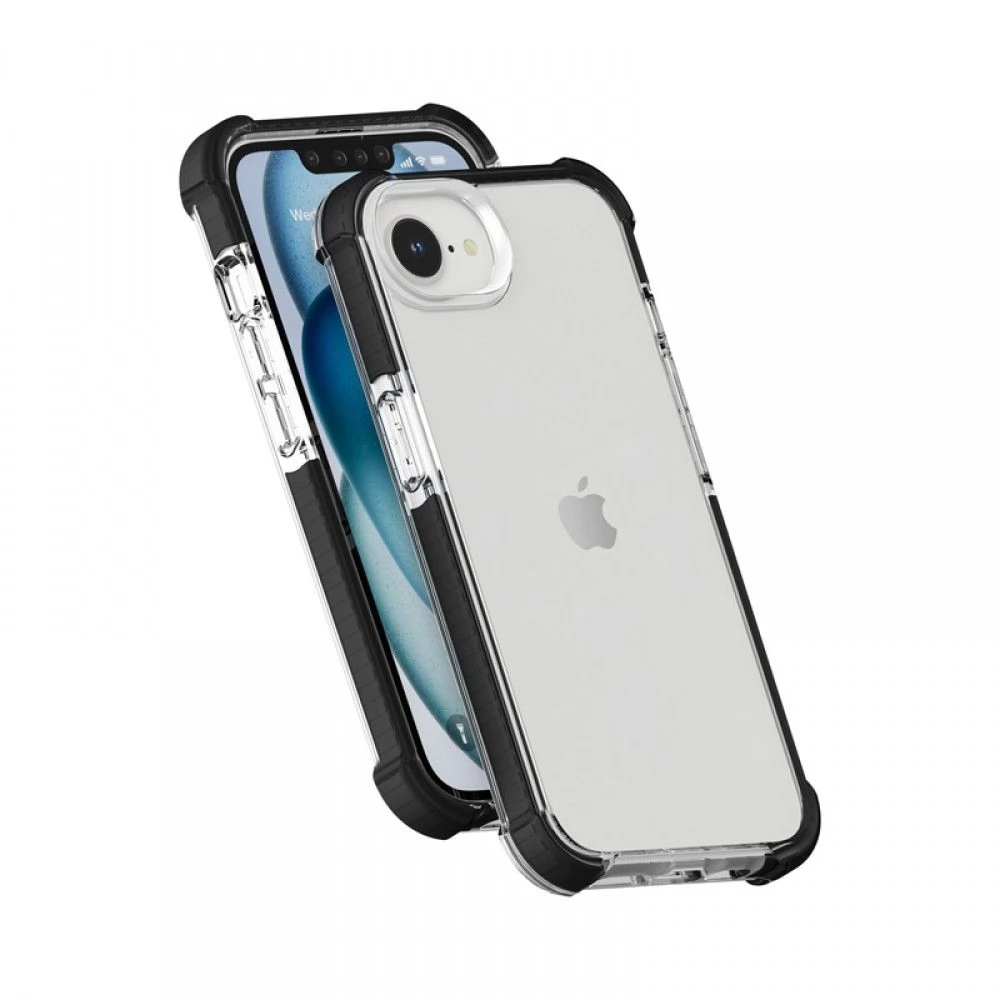 CELLECT Ütésálló szilikon hátlap iPhone 16e fekete