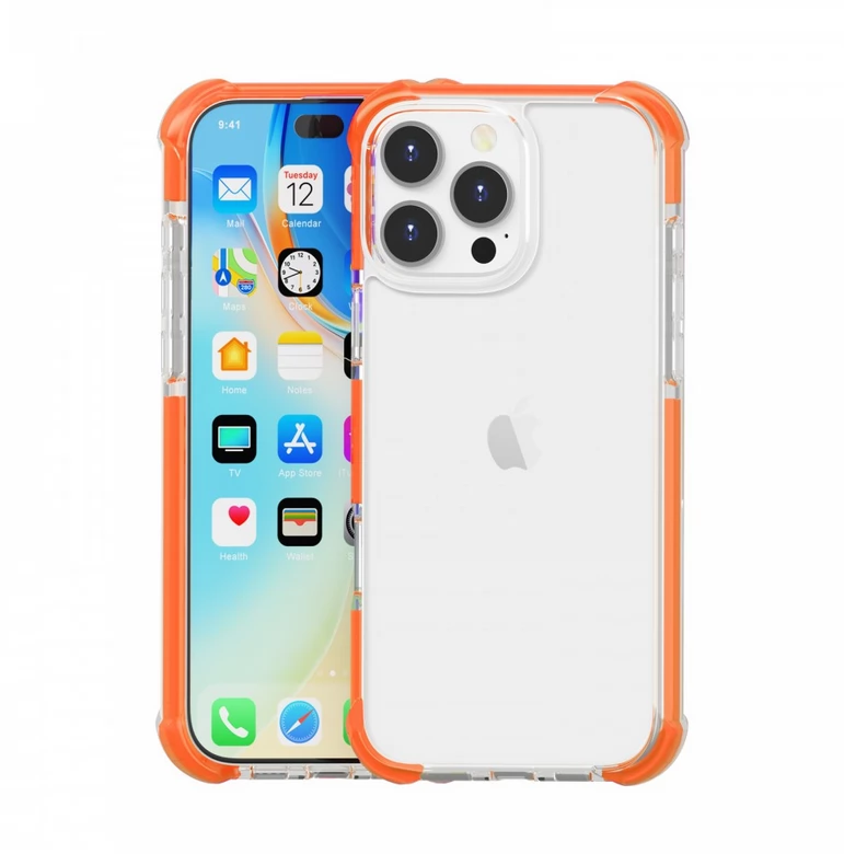 CELLECT Ütésálló szilikon hátlap Narancs iPhone 16 Pro