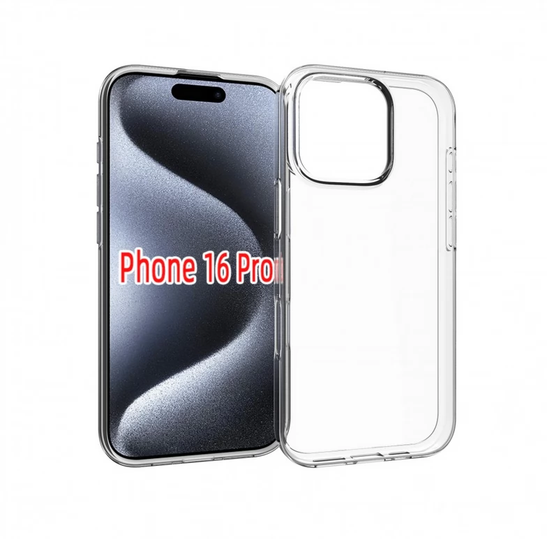 CELLECT Vékony TPU szilikon hátlap Átlátszó iPhone 16 Pro