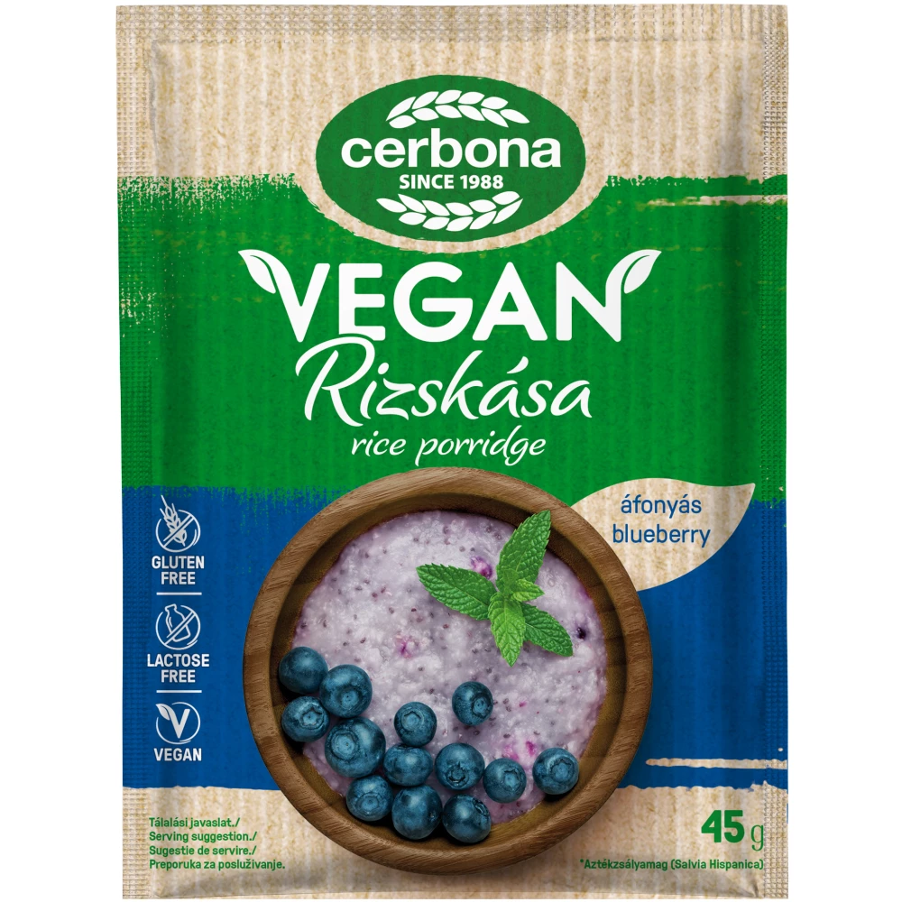 Cerbona vegán rizskása áfonya 45 g