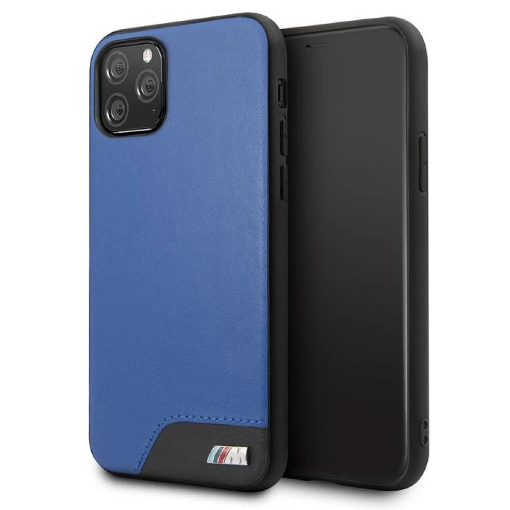 CG MOBILE Sima PU bőr hátlap tok BMW M Lines Logóval iPhone 11 Pro kék