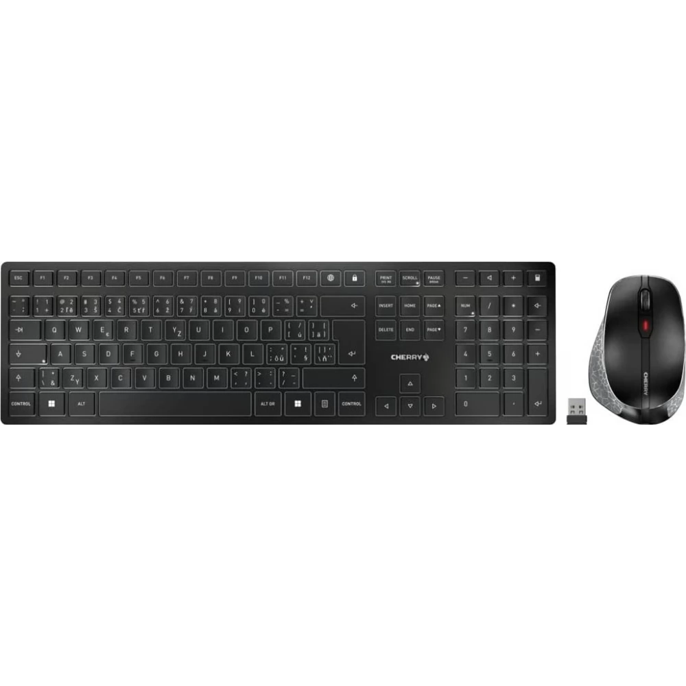 CHERRY DW 9500 Slim combo Cseh fekete