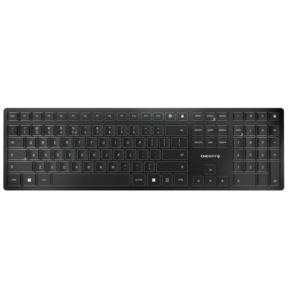 CHERRY KW 9100 Slim Wireless Cseh fekete