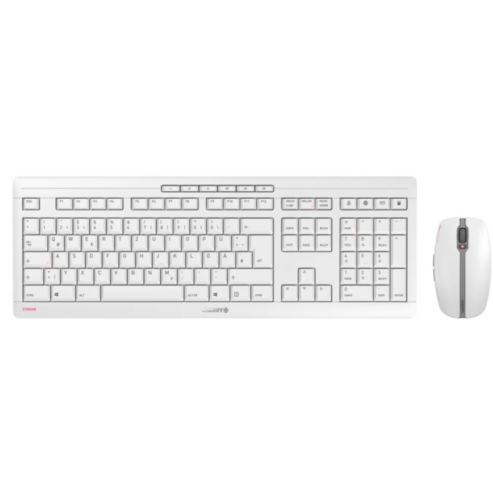 CHERRY Stream Desktop Recharge Wireless EU Angol fehér